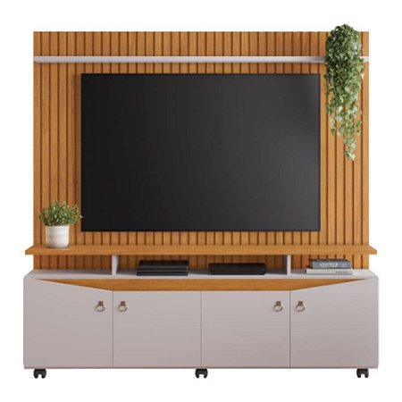 Home com LED e Portas Basculantes Conceito Cinamomo/Off White JCM