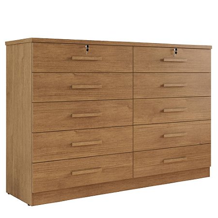 Cômoda 10 Gavetas com Trava e Chave Deca Cumaru Móveis Novo Horizonte