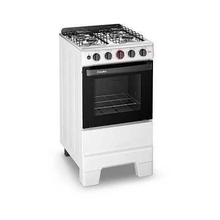 Fogão 4 Bocas com Acendimento Automático e Forno 50L Ideal Super Branco Esmaltec