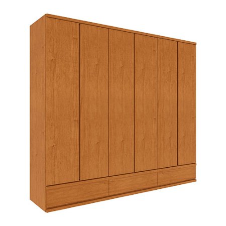 Guarda Roupa Casal 6 Portas Esparta Cinamomo Tcil