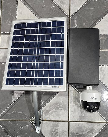 KIT CÂMERA 3MP FULL COLOR 360° COM ALIMENTAÇÃO PAINEL SOLAR, CARTÃO MEMORIA 64GB, ENTRADA SIMCARD E ACESSO REMOTO APP