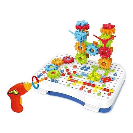 Jogo De Encaixe Brinquedo Bloco De Montar Peças Grandes - R$ 69,9