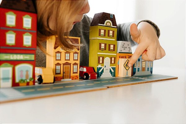 Blocos De Montar Madeira Infantil Cidade Com Carrinho Newart - Bambinno -  Brinquedos Educativos e Materiais Pedagógicos