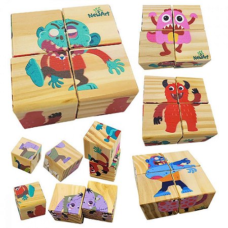 Kit 2 Quebra Cabeça Infantil - Brinquedo Educativo Montessori