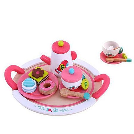 Kit Cozinha Infantil Jogo De Chá Panelas Brinquedo Comidinha - R$ 63,59