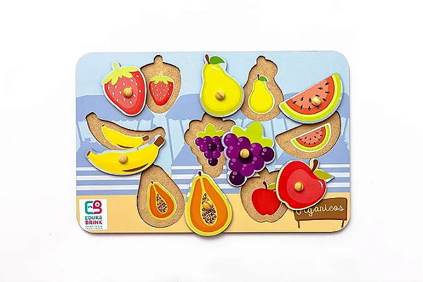 Jogo de quebra-cabeça para crianças. maçã de frutas. prática de