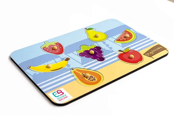 Jogo Educativo de Encaixe Frutas - 7 peças com pinos - Eduka Brink - Casa  do Brinquedo® Melhores Preços e Entrega Rápida