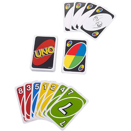 UNO® é um jogo de cartas desenvolvido pela Mattel . Recomenda-se