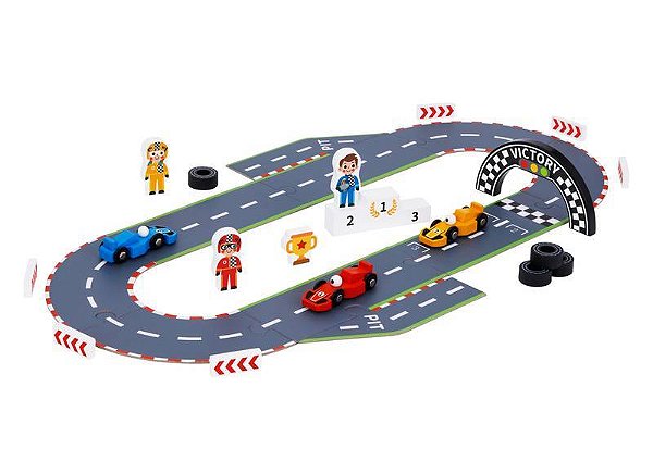 Jogo de Corrida com Pista de Madeira e Carrinhos de Fórmula 1 - Tooky Toy -  Casa do Brinquedo® Melhores Preços e Entrega Rápida