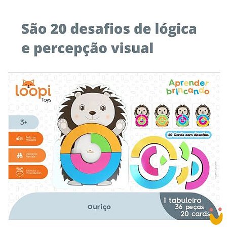 Jogo dos Bichos em Inglês  Brinquedo Madeira Loopi Toys