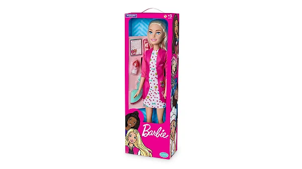 Boneca Barbie Veterinária 70 Cm Grande Divertida Lançamento