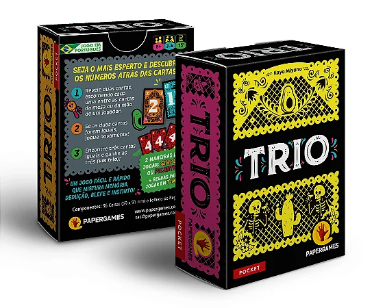 TRIO - Jogo de Cartas - PaperGames - Casa do Brinquedo® Melhores