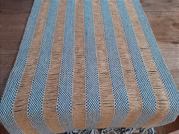 Caminho de Mesa Rami Azul e Cru 2m