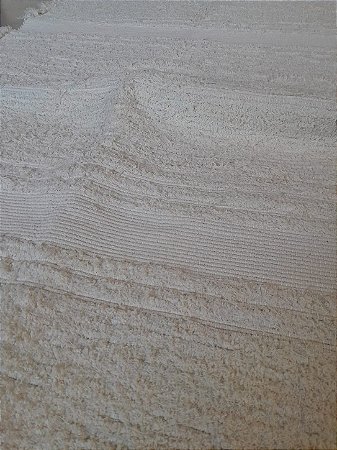 Tapete Algodão Felpudo e Liso Cru Boho 0,50x0,80m