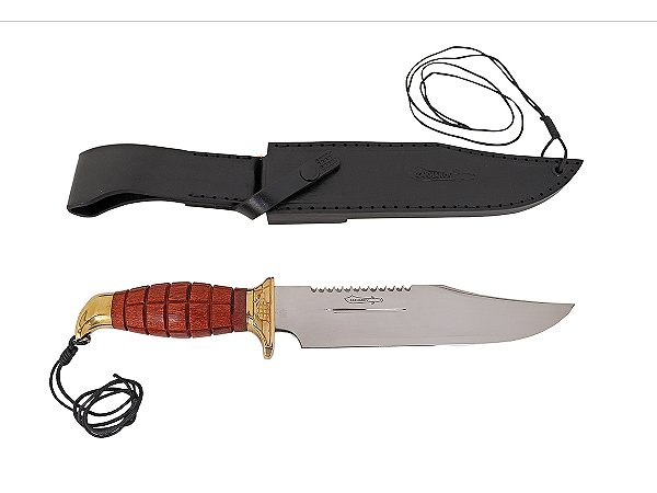 Faca Esportiva Zakharov Bowie Granada MK2 8" na Bainha de Couro