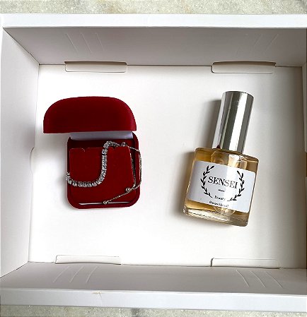 Kit presente perfume e pulseira