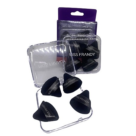 KIT MINI ESPONJAS VELUDO PRETA C/4