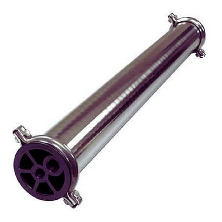 Vaso Em Inox Para Osmose Reversa, Diam 4 Polegadas, 1 Membrana 4040, Pressão Max 300 PSI, END-PORT, REF SS4040 300E
