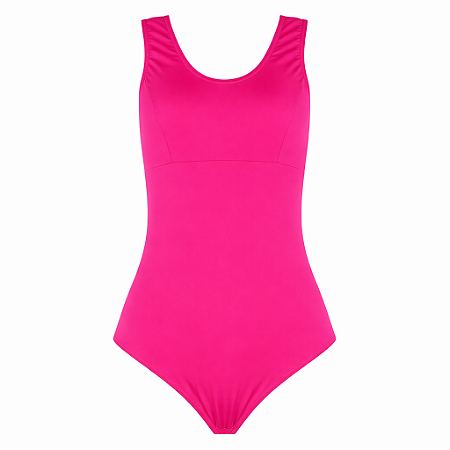 Maiô cavado Rosa Natação Hidroginástica Praia Piscina