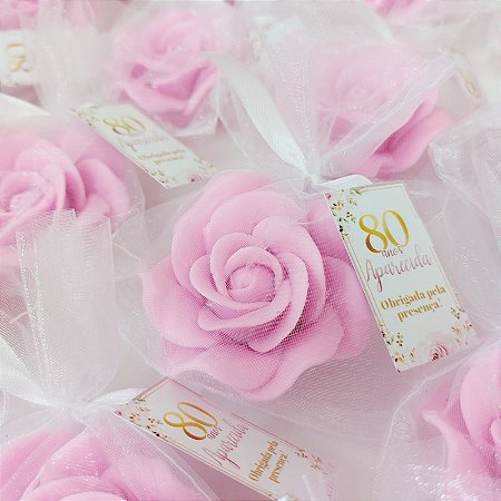 Rosas No Saquinho de Organza - Sabonete