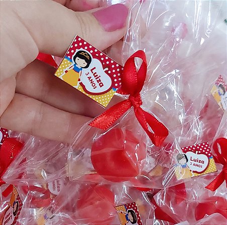 Branca de Neve - Mini Maçã de Sabonete no saquinho