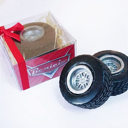 Sabonete Formato Pneu Lembrancinha Tema Carros