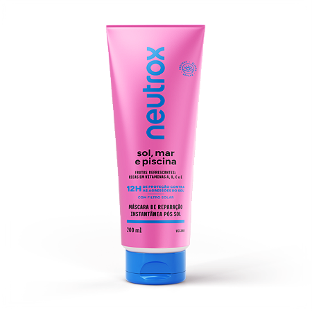 Máscara reconstrutora Neutrox sol, piscina e mar