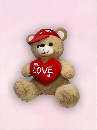 Urso de Pelúcia Love 45cm Presente Romântico