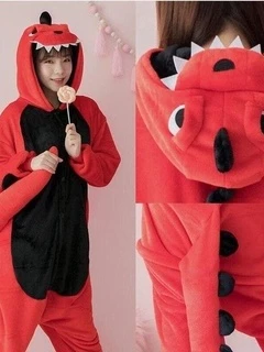 Kigurumi Pijama Macacão Fantasia Dragão*