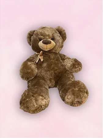 Urso de Pelúcia Gigante 90cm Bege Claro | Presente Fofo e Decorativo