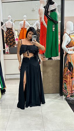 Saia Bruna Preta