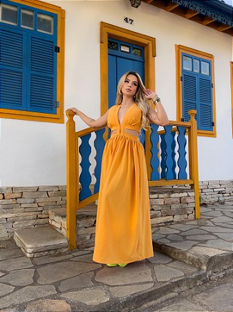 Vestido Safira Laranja