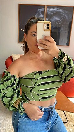 Cropped Manu Estampado