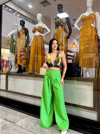 Calça Suelem Pantalona Verde