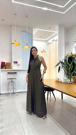 Macacão Lívia Verde Musgo