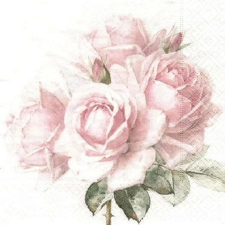 Guardanapo de Papel Vintage - Importado - Rosas Grandes 80081