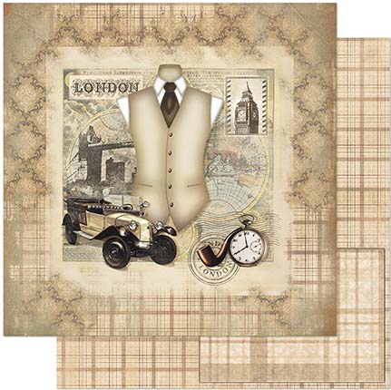 PAPEL DE SCRAPBOOK DUPLA FACE -SD-786 - MASCULINO