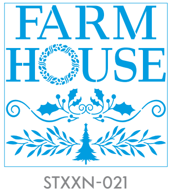 STENCIL LITOARTE STXXN-021 - NATAL FARM HOUSE