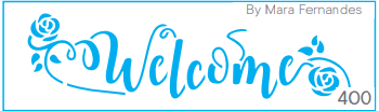 STENCIL STE-400 - WELCOME COM FLORES