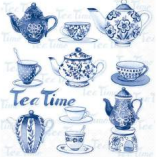 Guardanapo Tea Moments Blue -