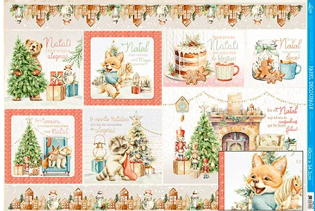 PAPEL PARA DECOUPAGE TERNURA DE NATAL - PDN-159