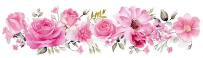 TRANSFER TÊXTIL TTB4-005 -ROSAS - LITOARTE