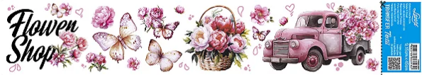 TRANSFER TÊXTIL TTB6-003 -FLOWER SHOP