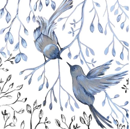 Guardanapo de Papel  Jardin Japonais en Blanc,