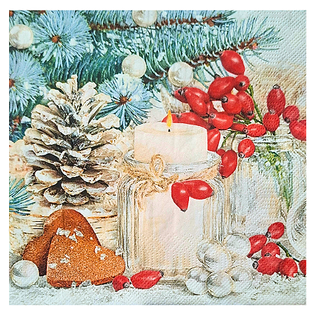 Guardanapo de Papel Snowy Winter Arrangement - G3N-030
