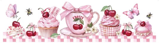 Transfer Têxtil TTB4-043 - Barrado Cereja - Litoarte