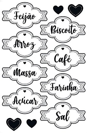 Transfer de Imagem TIB-032 - Tag e Nomes para Mantimentos e Potes - Litoarte