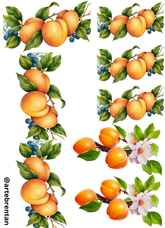 Hidro Transfer - Decalques - Péssegos Pequenos