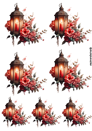 Hidro Transfer - Decalque - Lanterna Pequenas - artebrentan