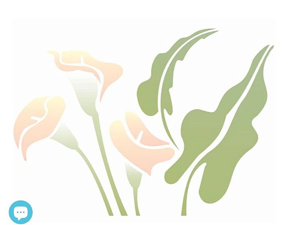 Stencil Flor Copo de Leite - OPA 1326